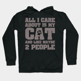 All I Care About Is My Cat And Like Maybe 2 People Hoodie